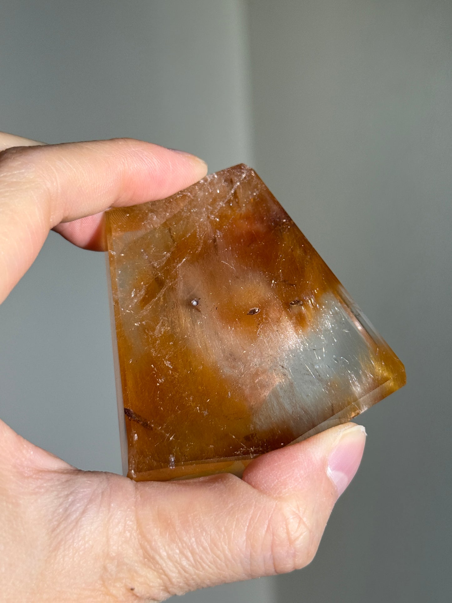 Rare Peachy Pink Amphibole Freeform Red Tourmaline, Brazil