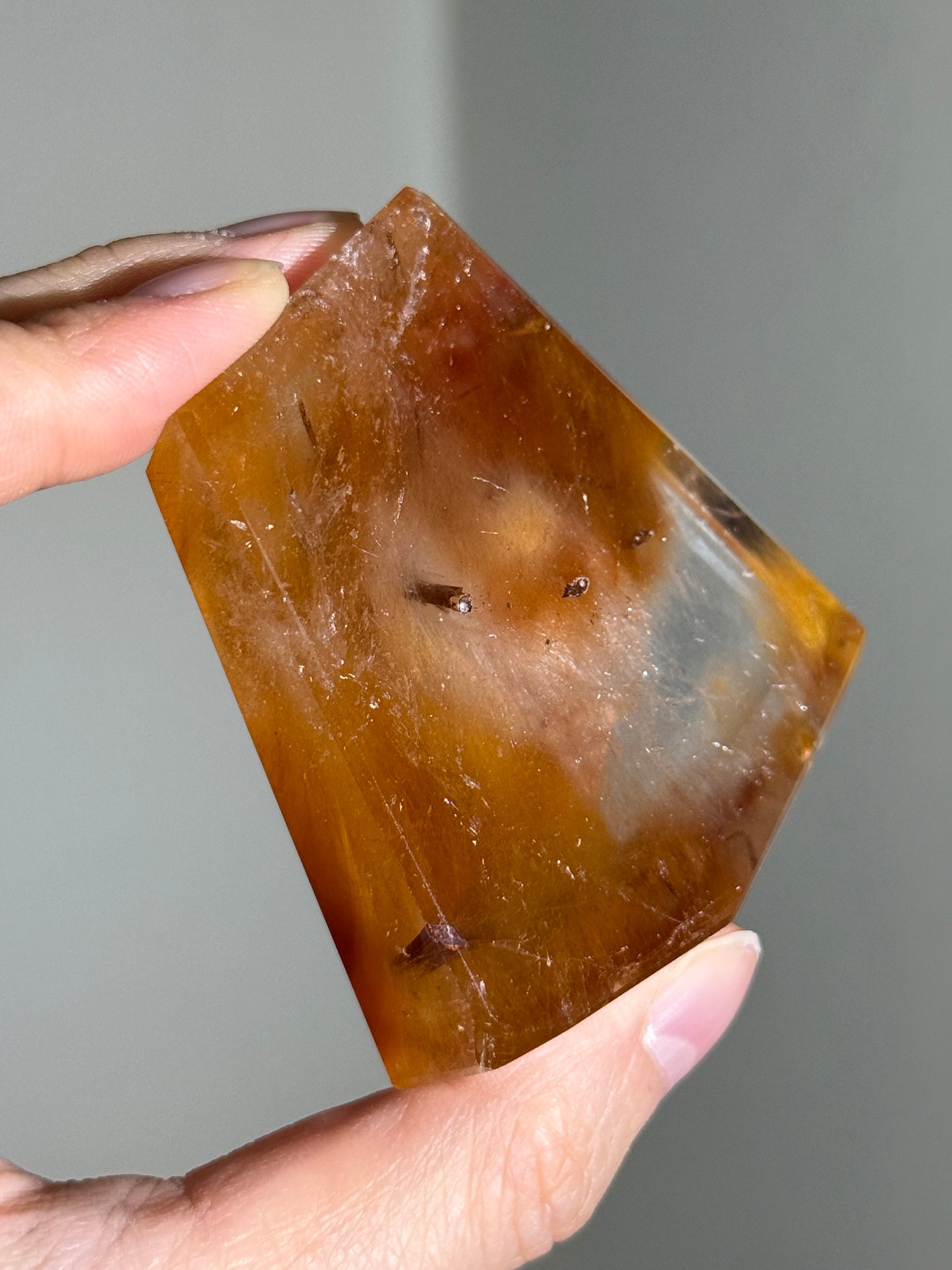 Rare Peachy Pink Amphibole Freeform Red Tourmaline, Brazil