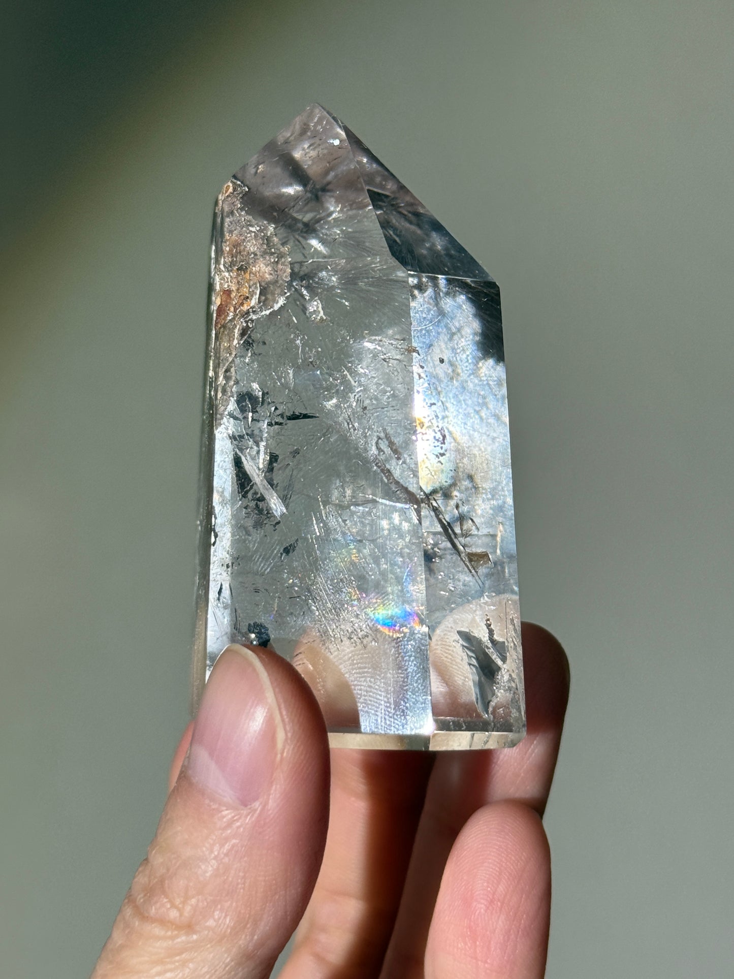 Rare Large Silver Starburst Rutile Tower With Manifestation, Brazil