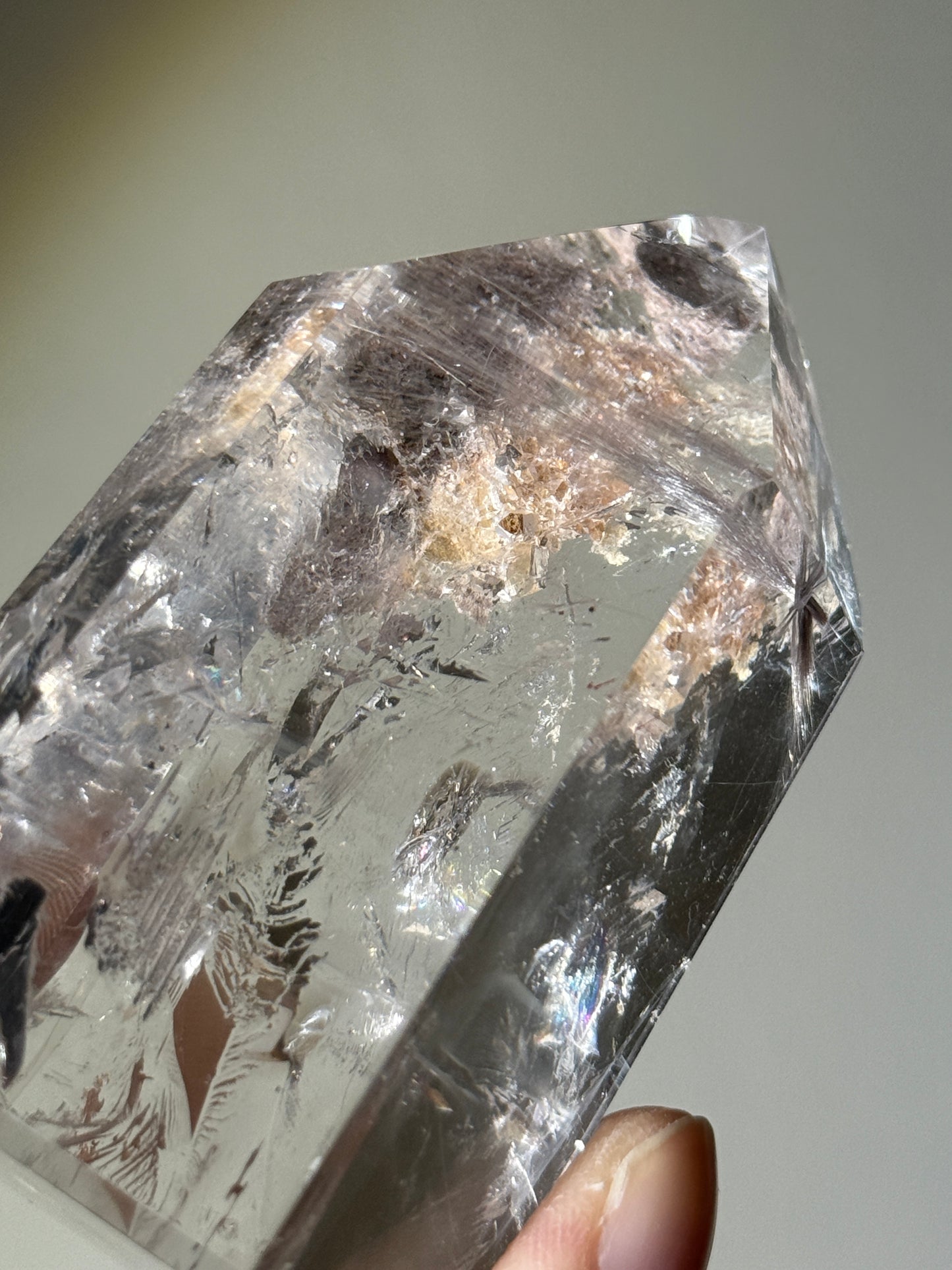Rare Large Silver Starburst Rutile Tower With Manifestation, Brazil