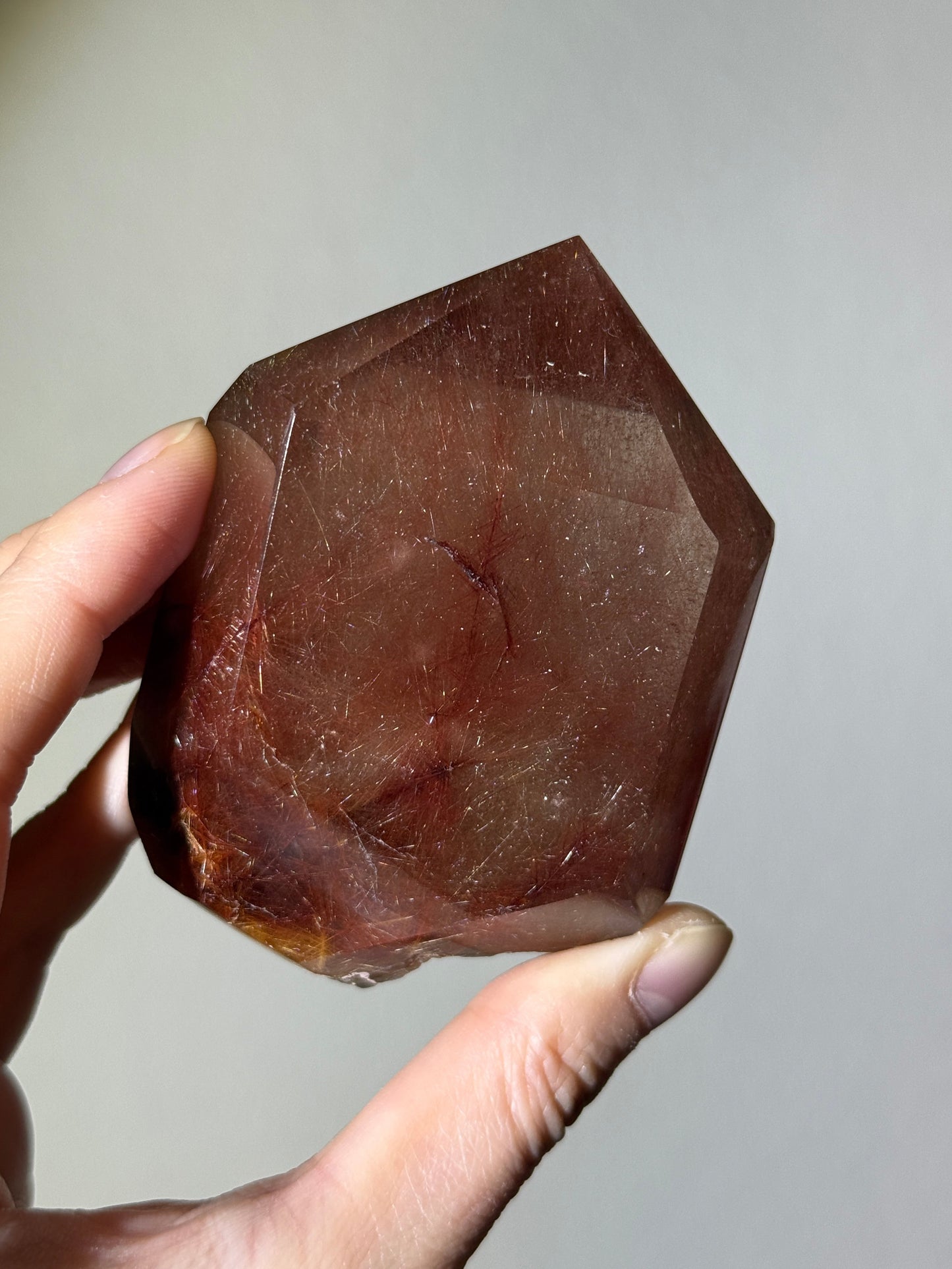 Statement Rare Bicolor Golden & Red Rutile Freeform, Brazil