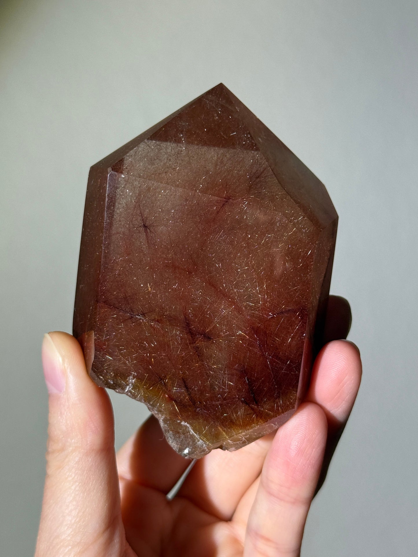 Statement Rare Bicolor Golden & Red Rutile Freeform, Brazil