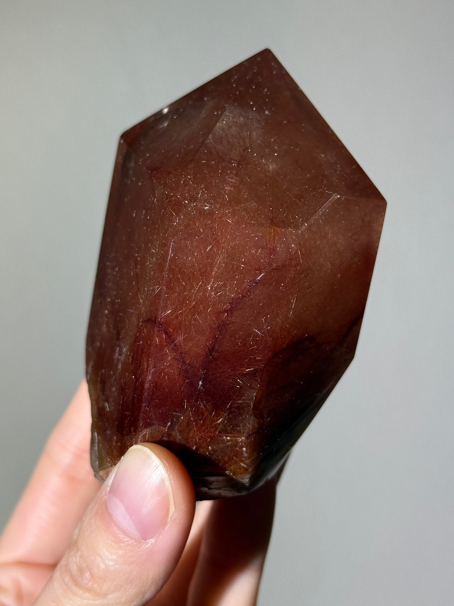 Statement Rare Bicolor Golden & Red Rutile Freeform, Brazil