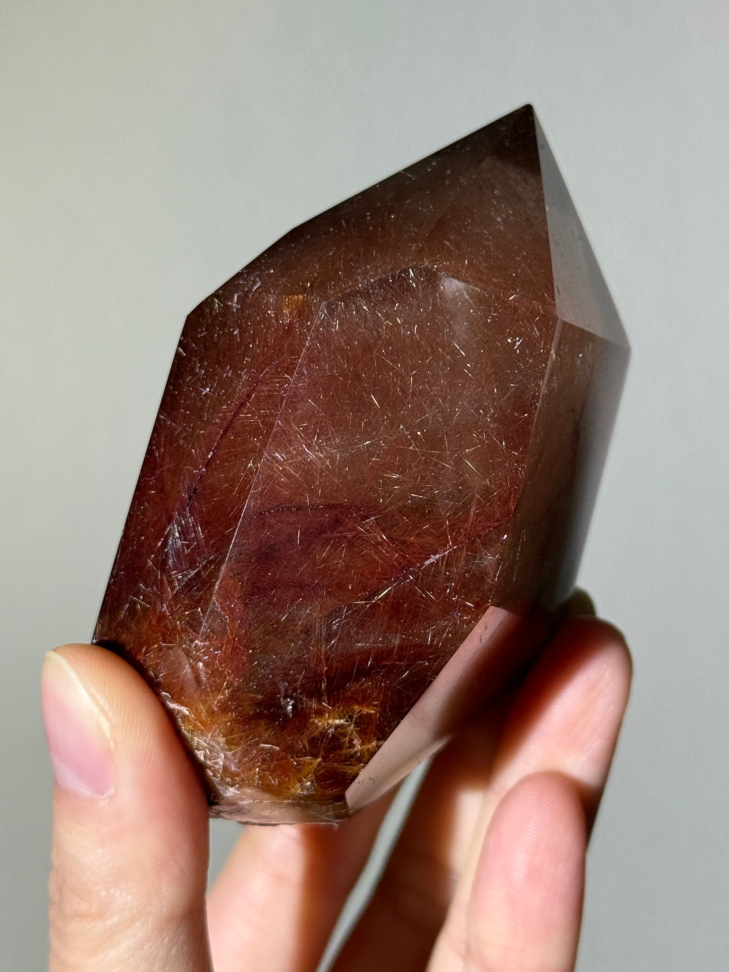 Statement Rare Bicolor Golden & Red Rutile Freeform, Brazil