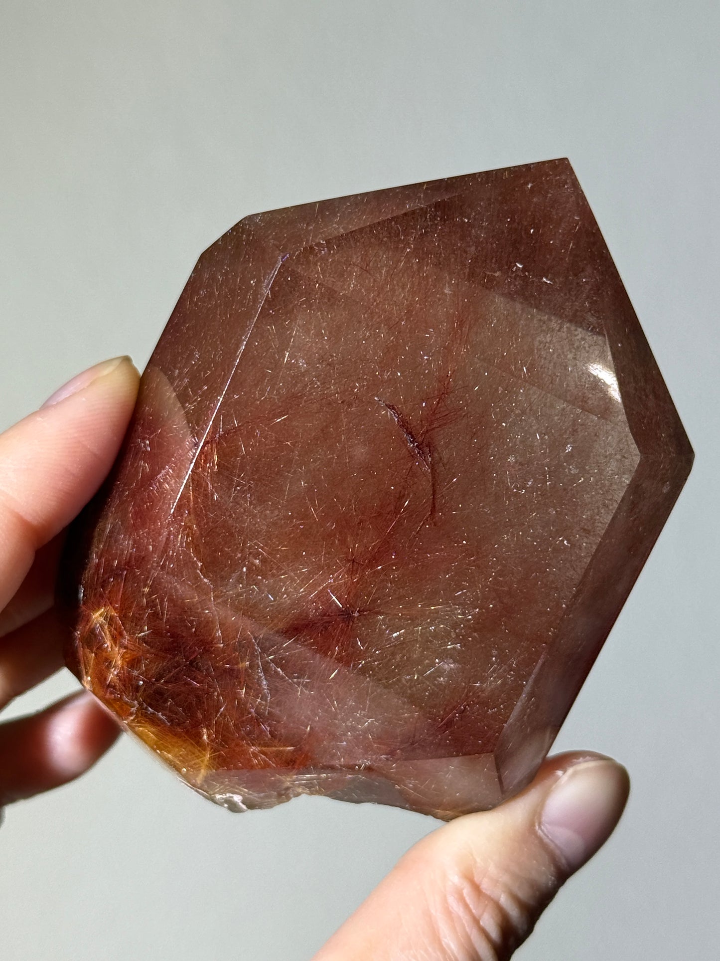 Statement Rare Bicolor Golden & Red Rutile Freeform, Brazil