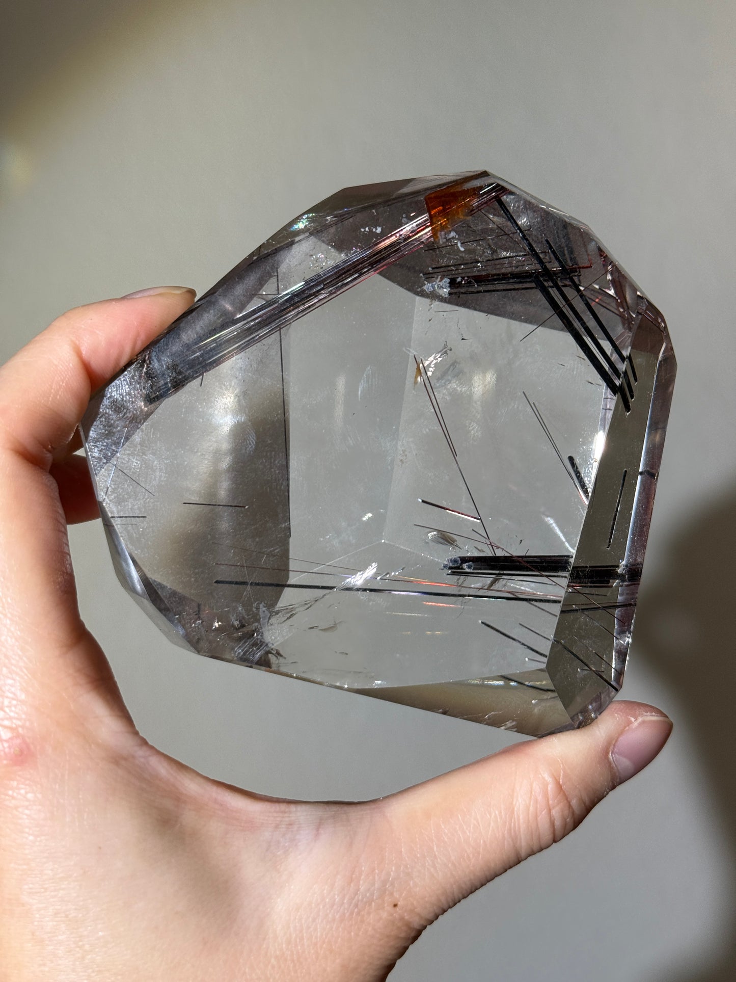 Statement Red Rutile Freeform on Stand, Brazil