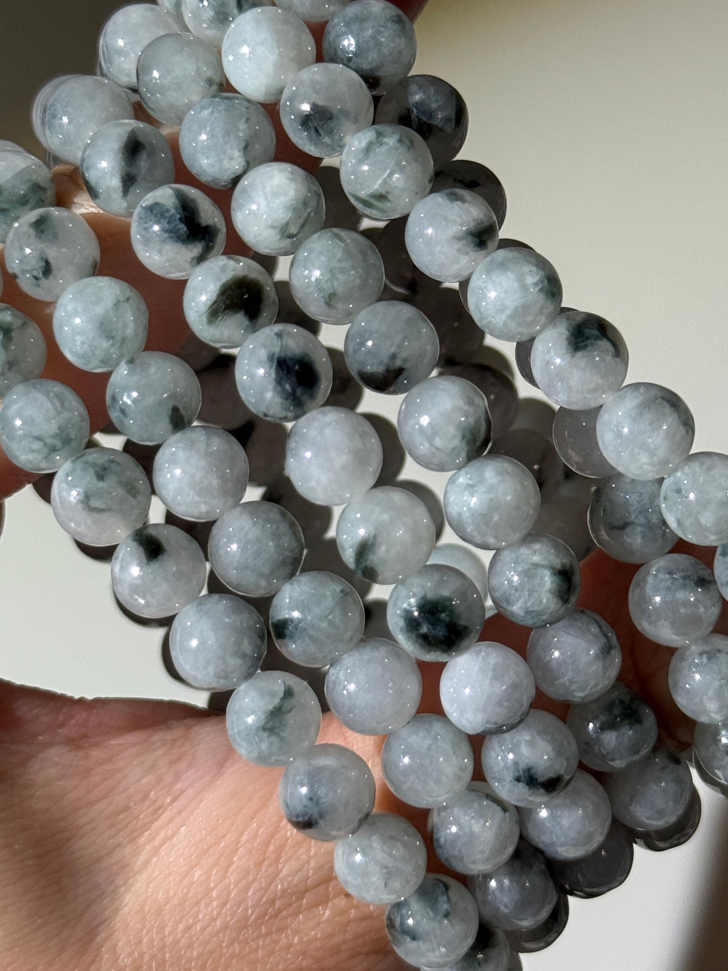 Moody Piaohua Jade Bracelets, 7mm