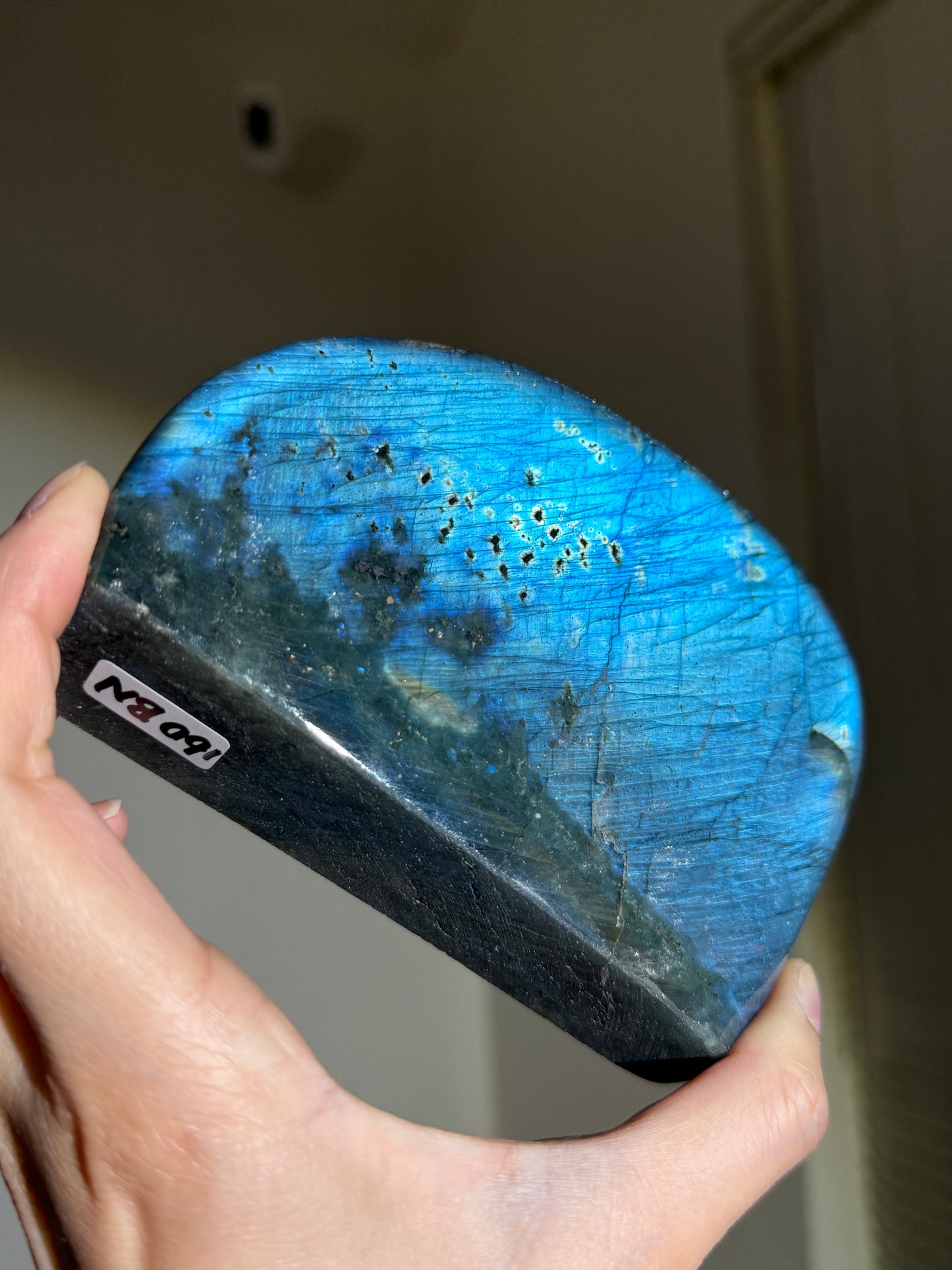 Statement Electric Blue Full Flash Labradorite Freeform, Madagascar