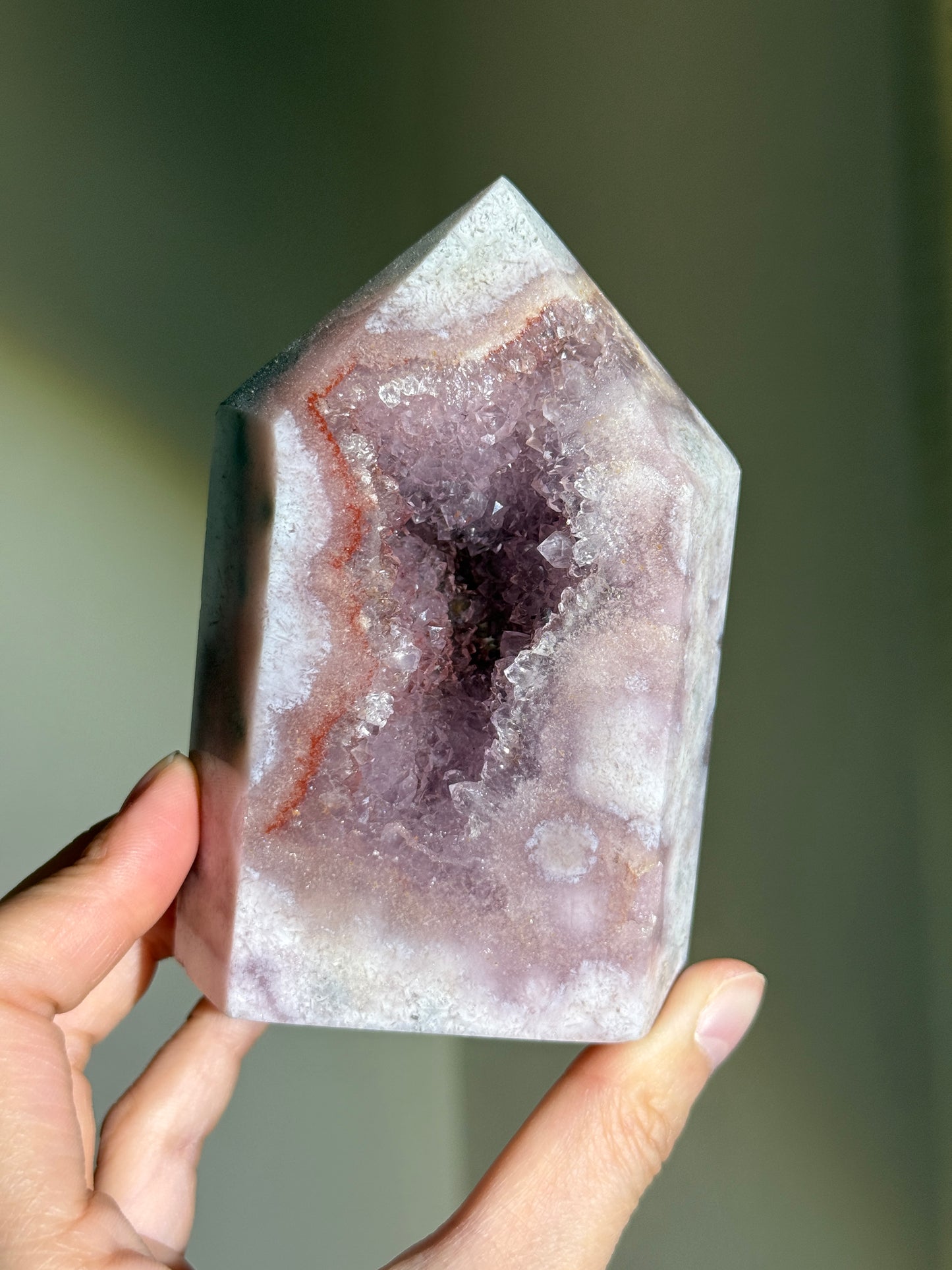 Large Druzy Pink Amethyst Tower, Brazil
