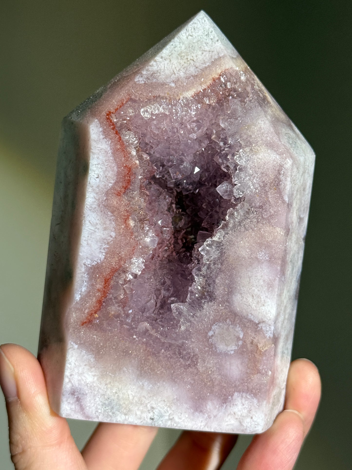 Large Druzy Pink Amethyst Tower, Brazil