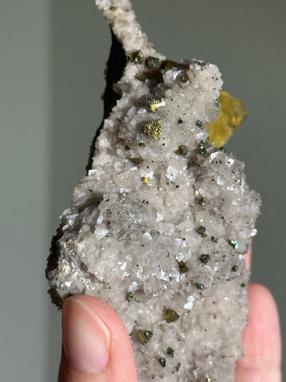 High Quality Large Sweetwater Mine Honey Calcite On Dolomite With Chalcopyrite, USA