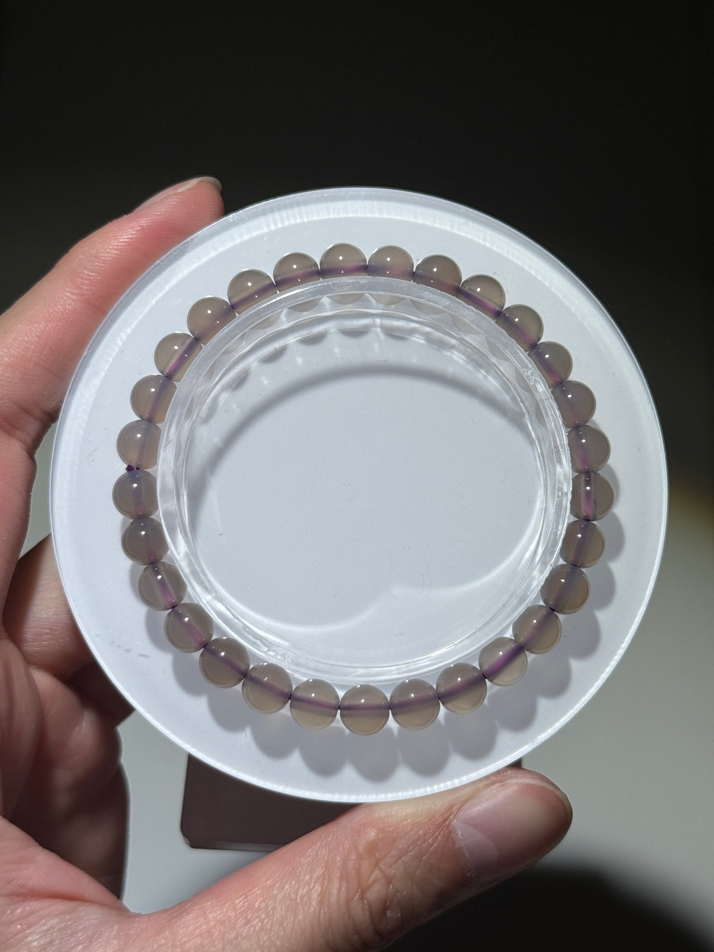 Purple Chalcedony Bracelets, 6.5mm