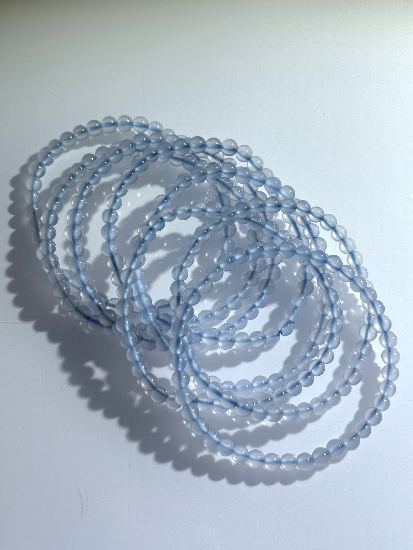 Blue Chalcedony Bracelets, 5mm