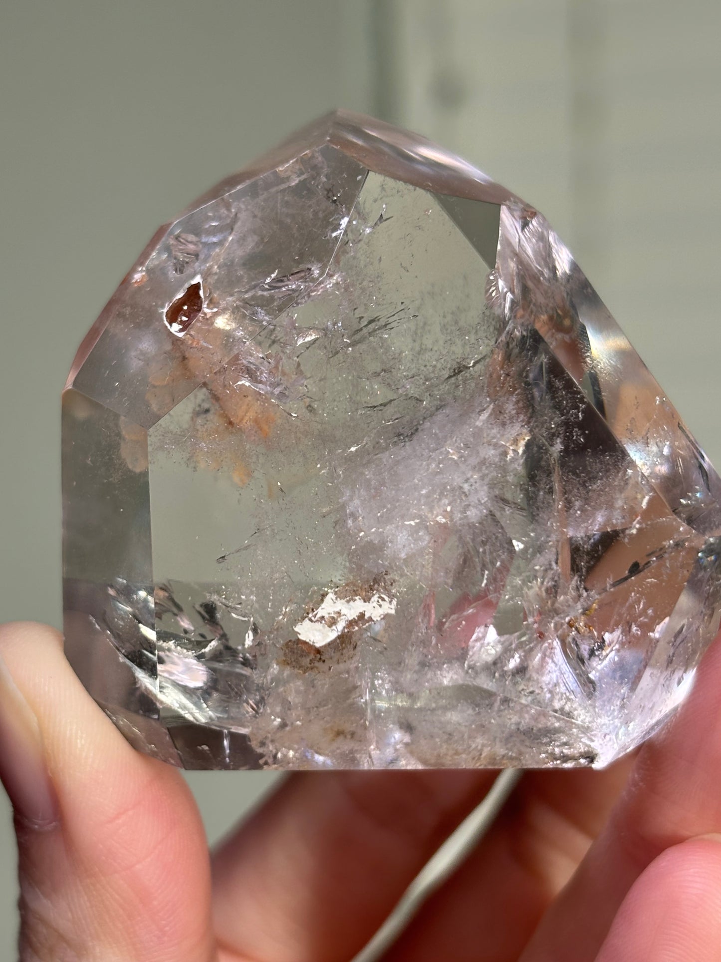 Rare Hematoid Coated Penetrator Quartz Freeform, Brazil