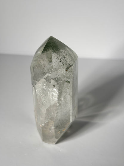 Rare Large Green Phantom Chlorite Tower With Big Penetrator, Brazil