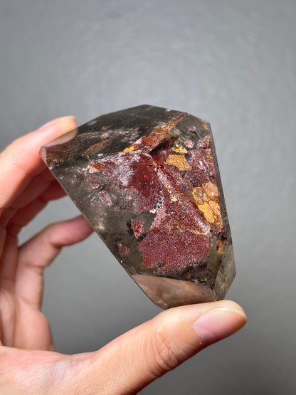 Large Colorful Garden Quartz Freeform With Rainbow, Zambia