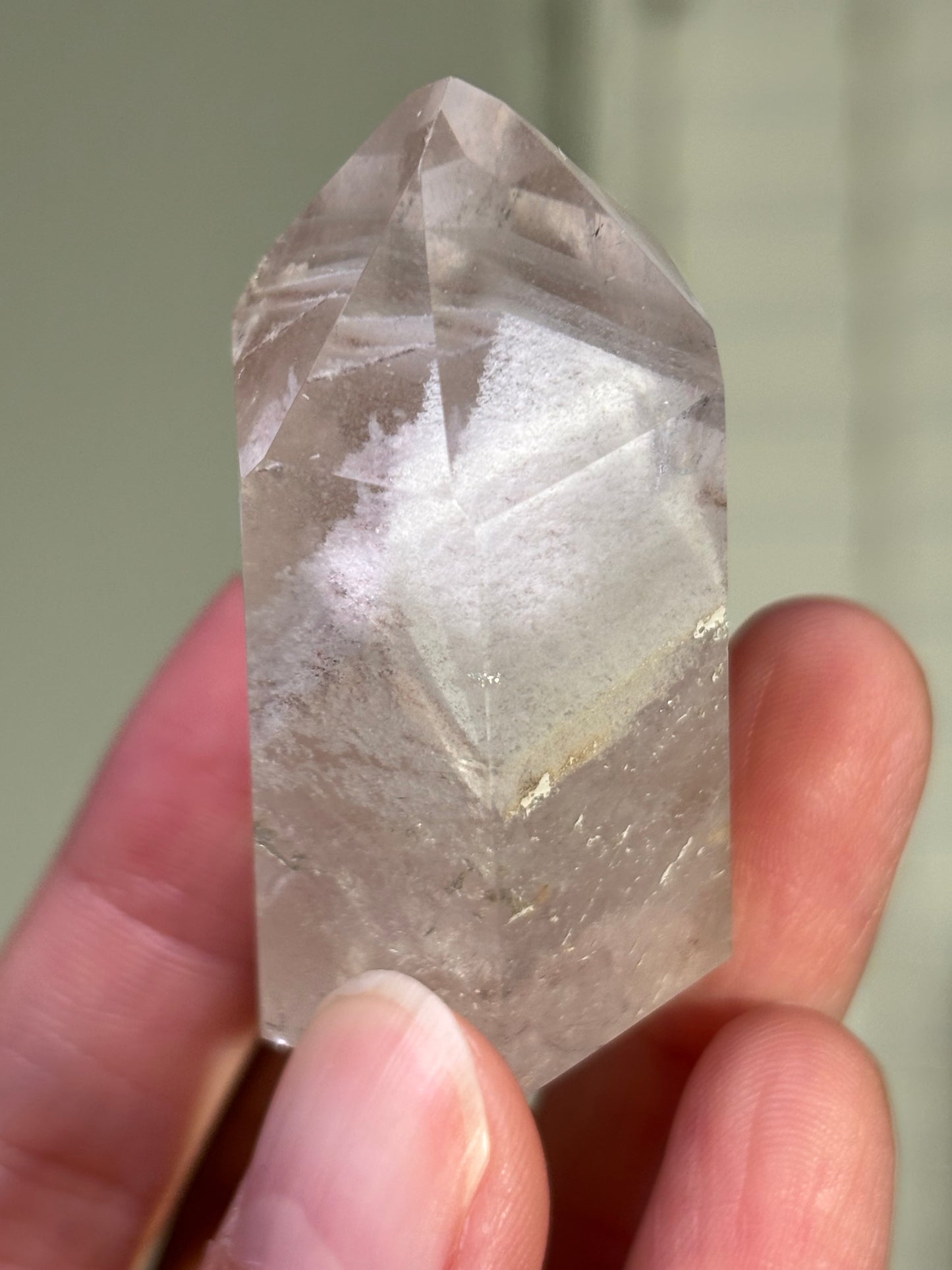 High Quality White Phantom Lodalite Quartz Tower, Brazil