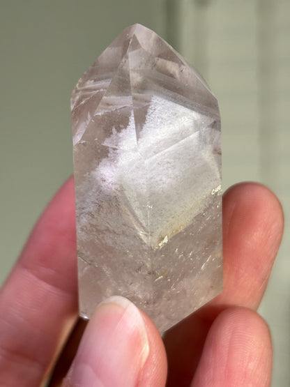 High Quality White Phantom Lodalite Quartz Tower, Brazil