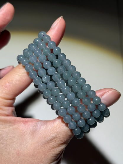 Blue Water Jade Bracelets, 6mm