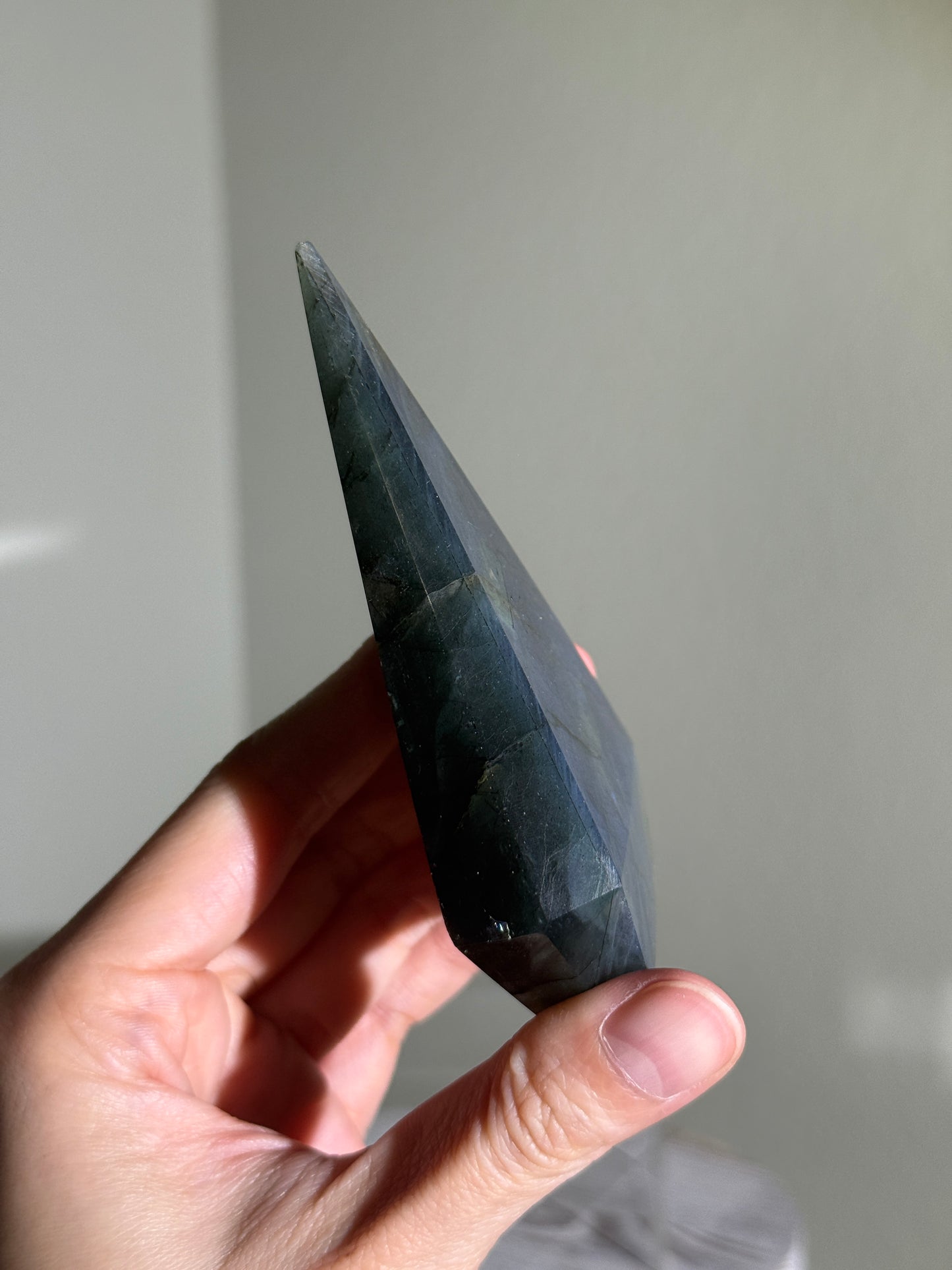 Gorgeous Blue Labradorite Pyramid, Madagascar