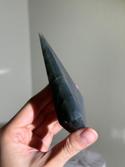 Gorgeous Blue Labradorite Pyramid, Madagascar