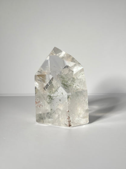 Large Rare Manifestation Quartz (Crystal in Crystal) Tower With Green Chlorite, Brazil