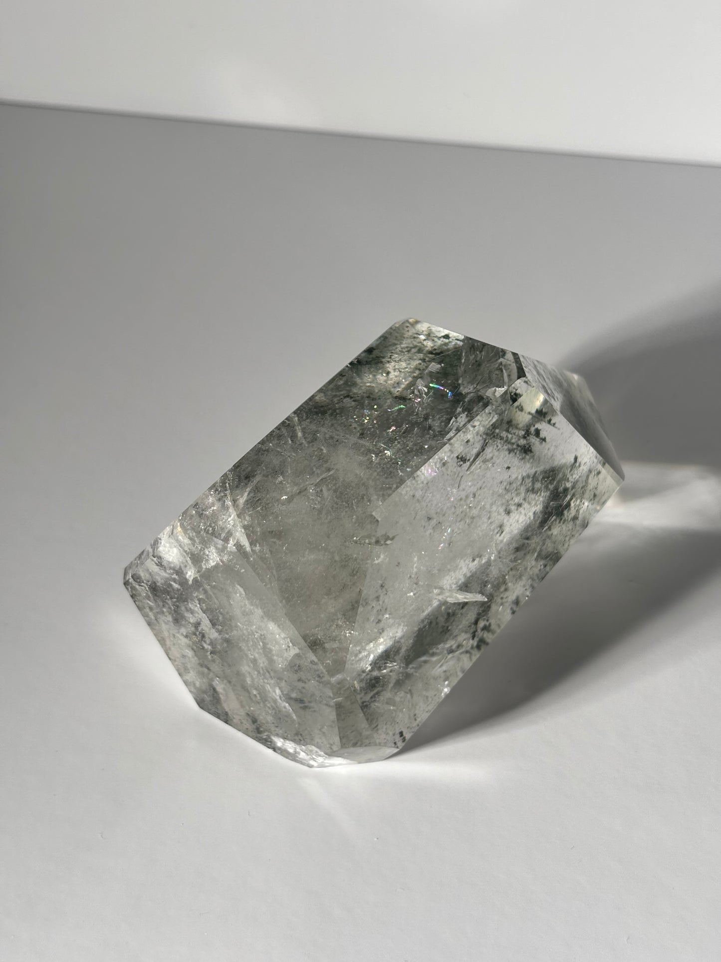 Large Dark Green Phantom Chlorite Tower, Brazil