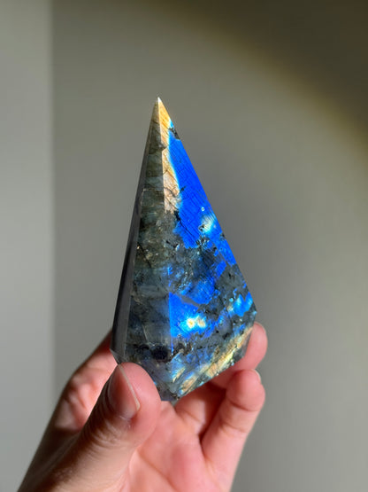 Gorgeous Blue Labradorite Pyramid, Madagascar