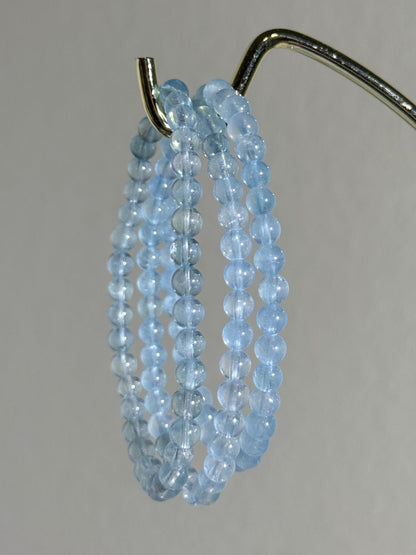Extra Gemmy Aquamarine Bracelets, 5mm