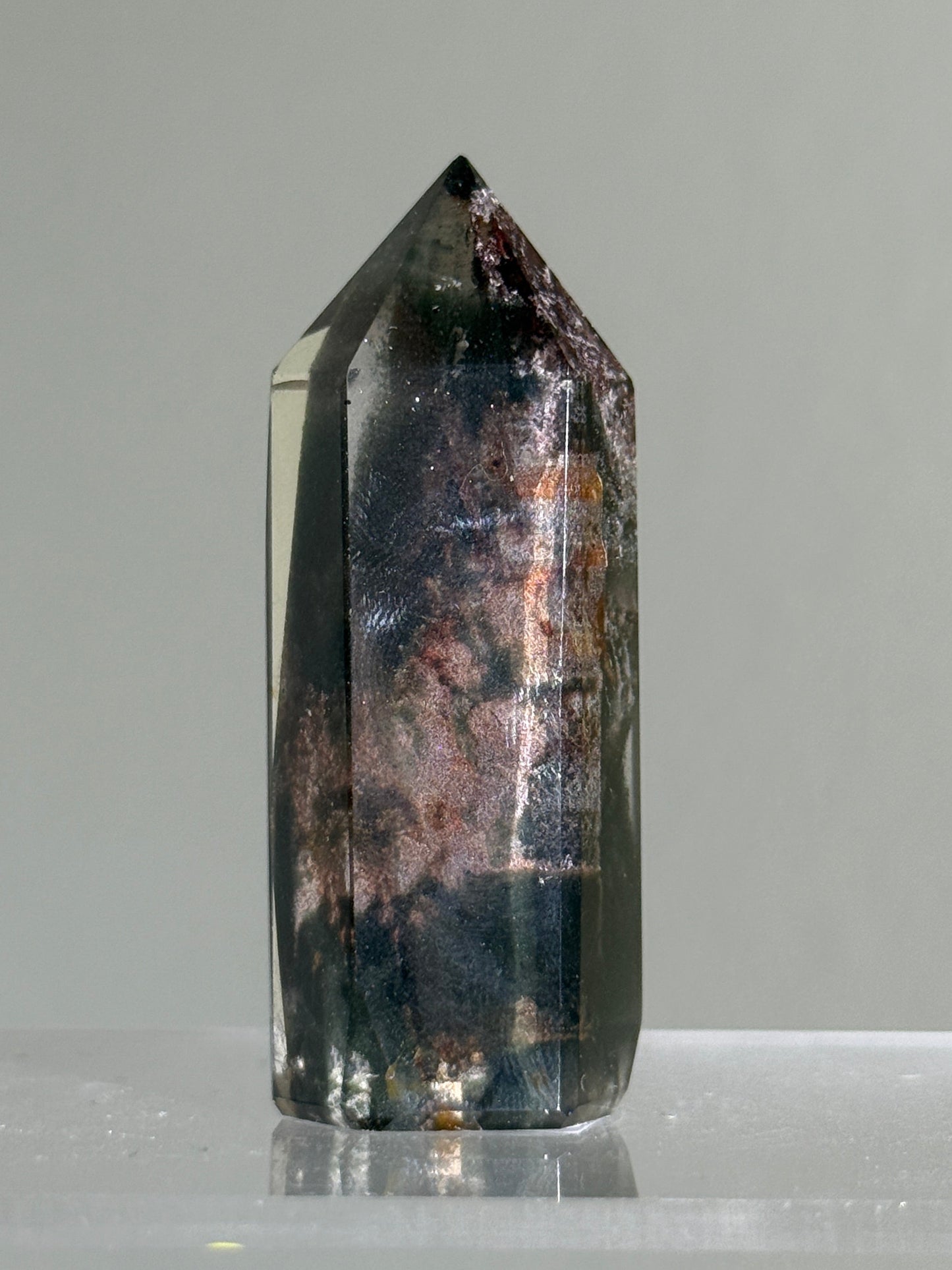 High Quality Water Clear Purple Green Garden Quartz Tower, Zambia