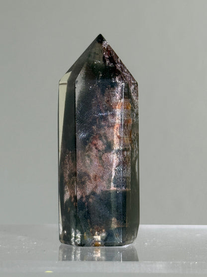 High Quality Water Clear Purple Green Garden Quartz Tower, Zambia