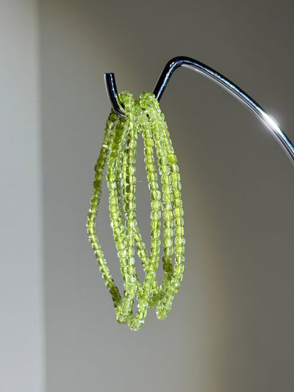 Faceted Peridot Bracelets, 3mm