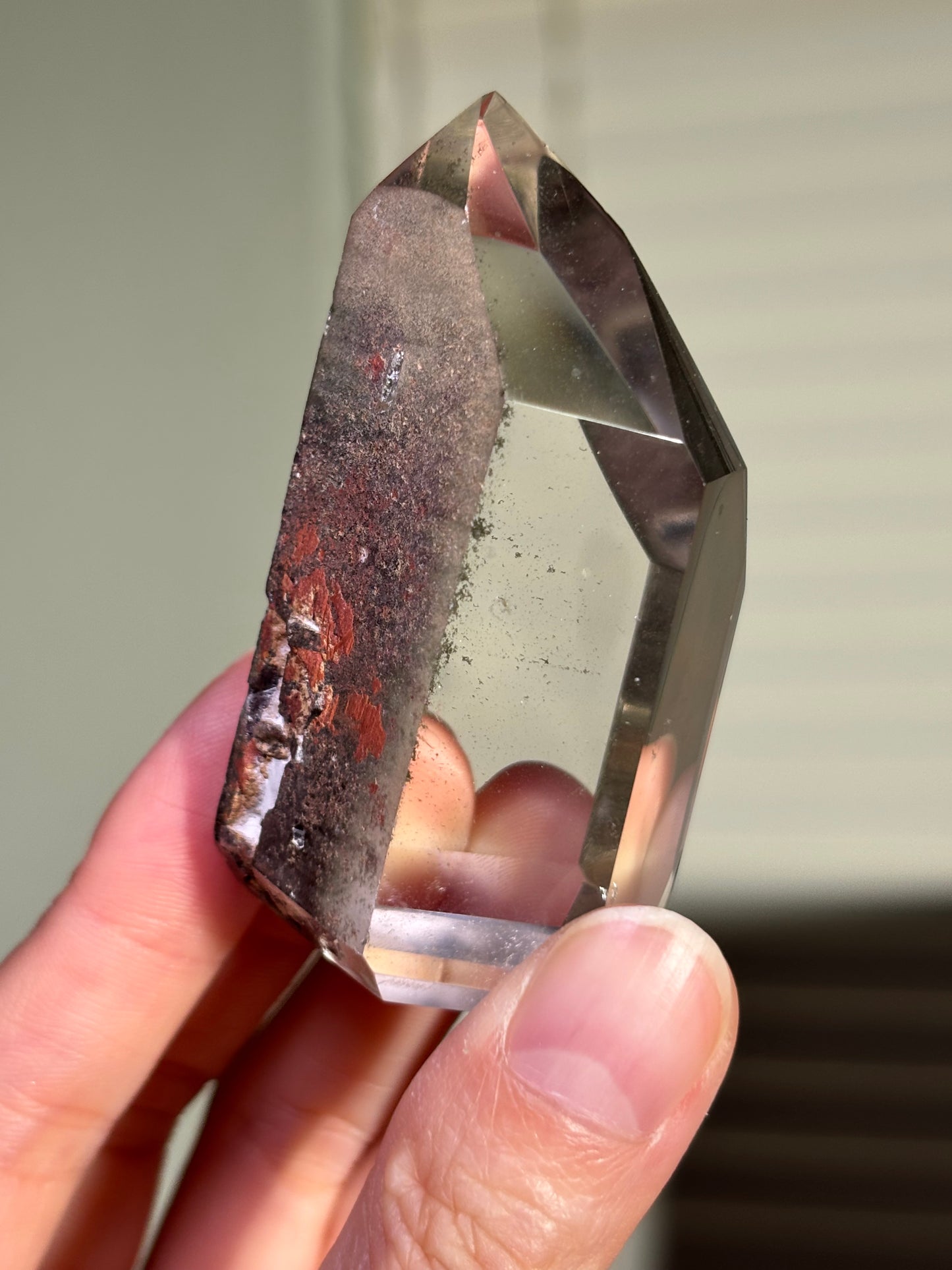 Chunky High Quality Water Clear Phantom Garden Quartz Tower, Brazil