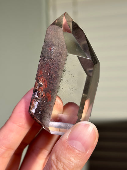 Chunky High Quality Water Clear Phantom Garden Quartz Tower, Brazil