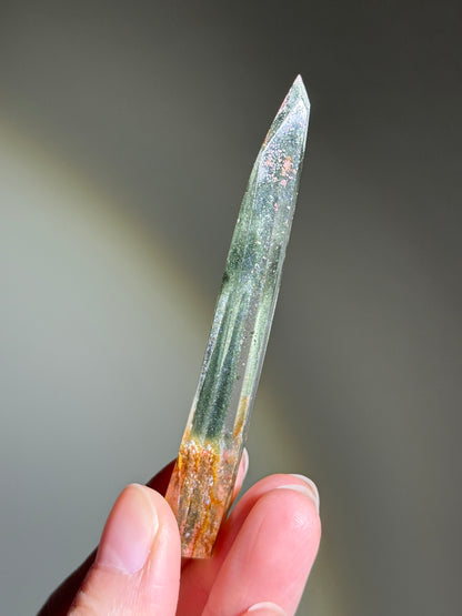 High Quality Shimmery Skinny Green Chlorite Tower, Brazil