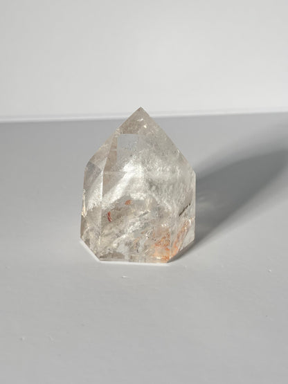 White Phantom Quartz Tower With Rainbow, Brazil