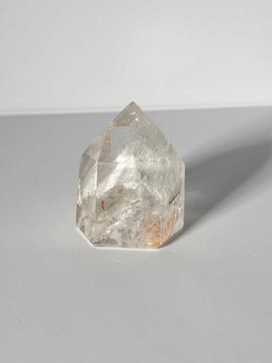 White Phantom Quartz Tower With Rainbow, Brazil