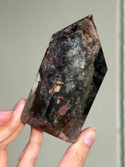 Large Chunky Moody Garden Quartz Tower, Zambia