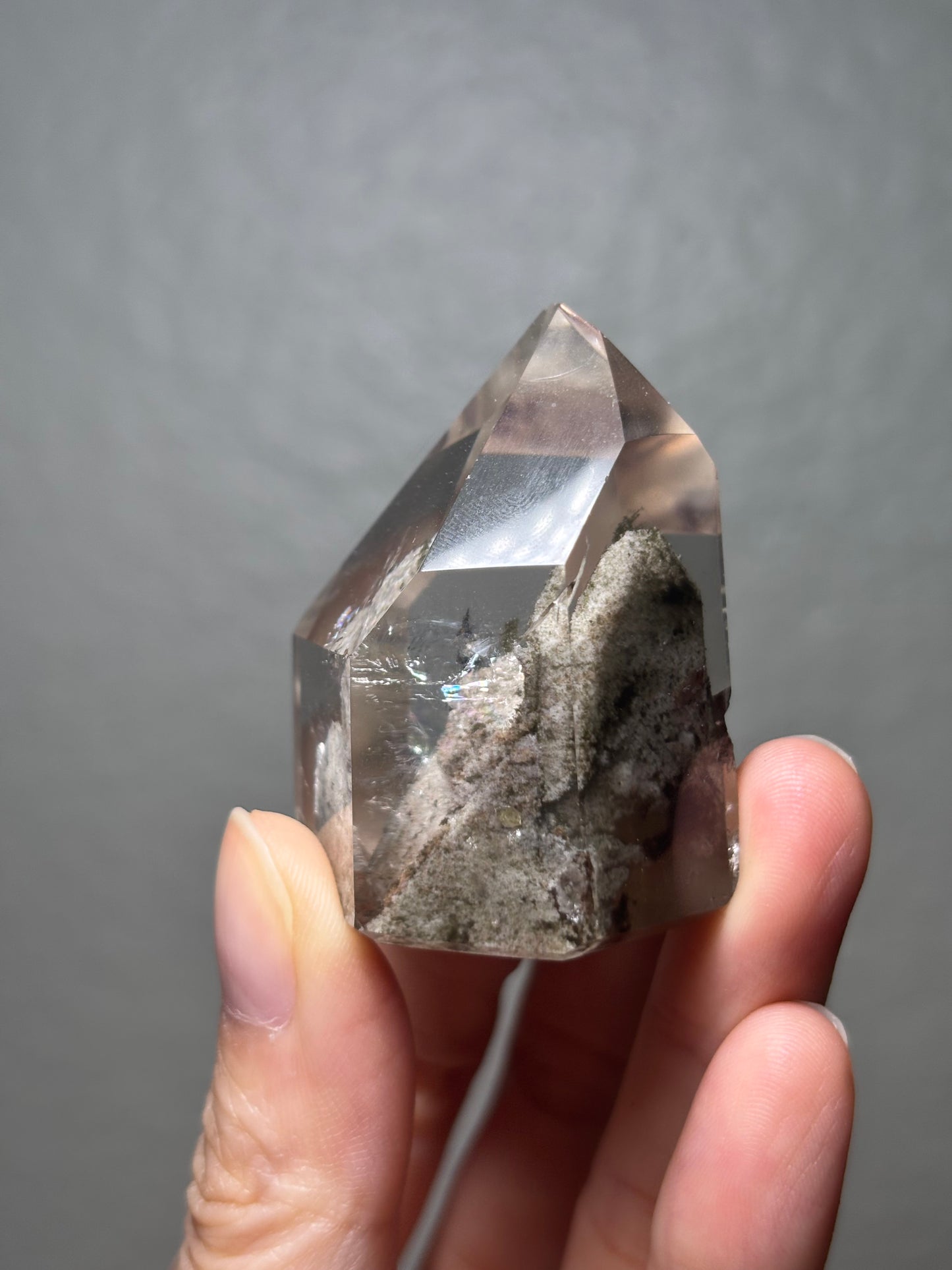 High Quality Water Clear Moody White Phantom Lodalite With Manifestation Quartz (Crystal in Crystal), Brazil