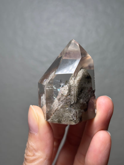High Quality Water Clear Moody White Phantom Lodalite With Manifestation Quartz (Crystal in Crystal), Brazil