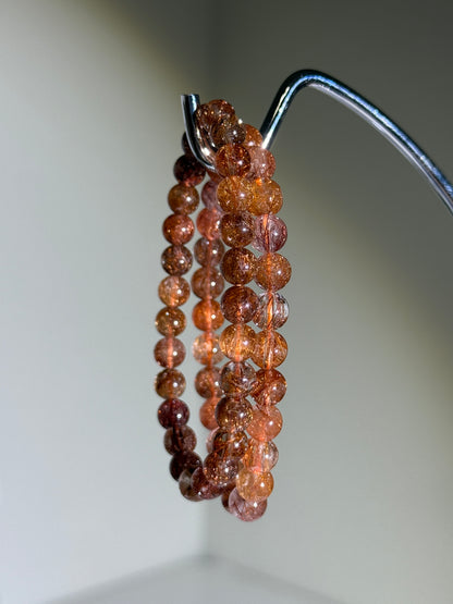 Dense Red Copper Rutile Bracelets, 7mm
