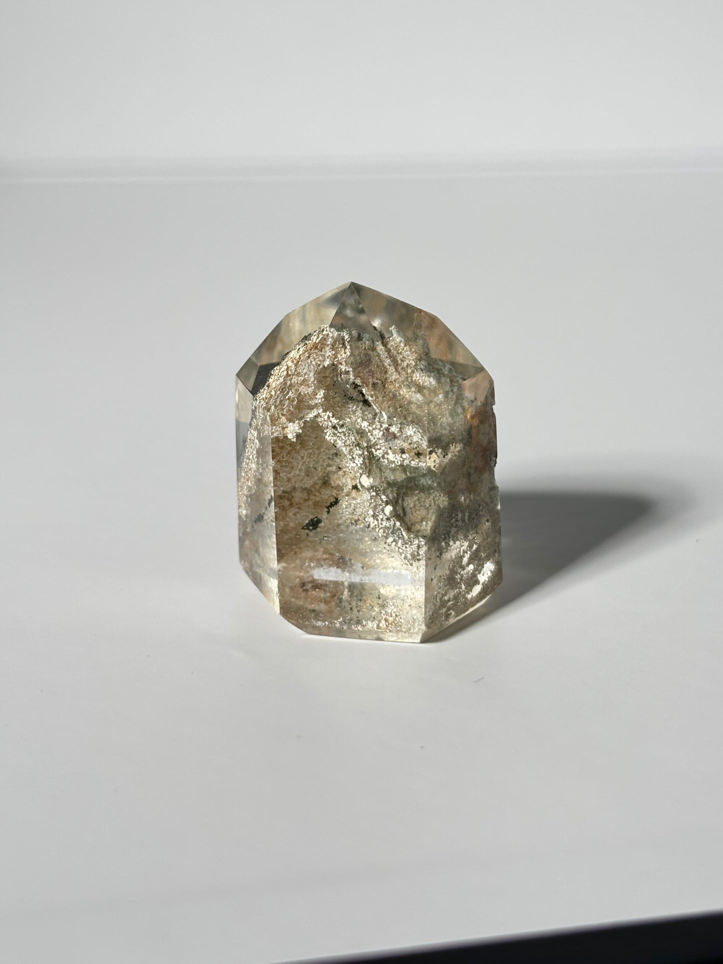 High Quality Water Clear Phantom Lodalite Quartz Tower, Brazil