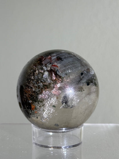 High Quality Colorful Garden Quartz Sphere With Hematite, Zambia