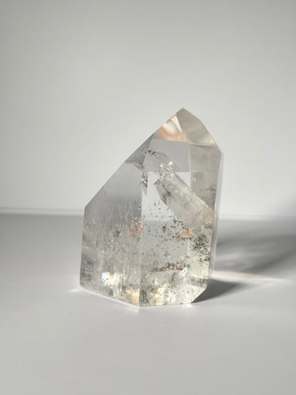 Large Rare Manifestation Quartz (Crystal in Crystal) Tower With Green Chlorite, Brazil