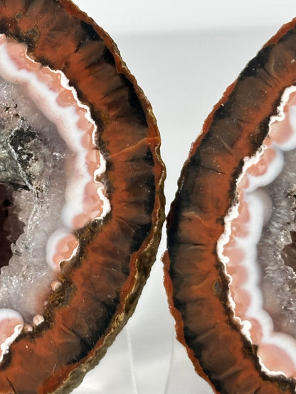 Unique Druzy Zhanguo Agate Pair, China