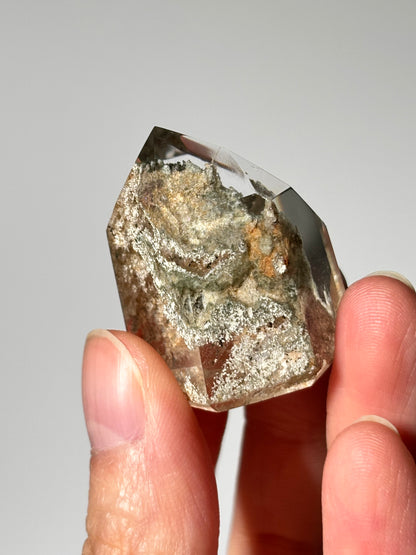 High Quality Water Clear Phantom Lodalite Quartz Tower, Brazil