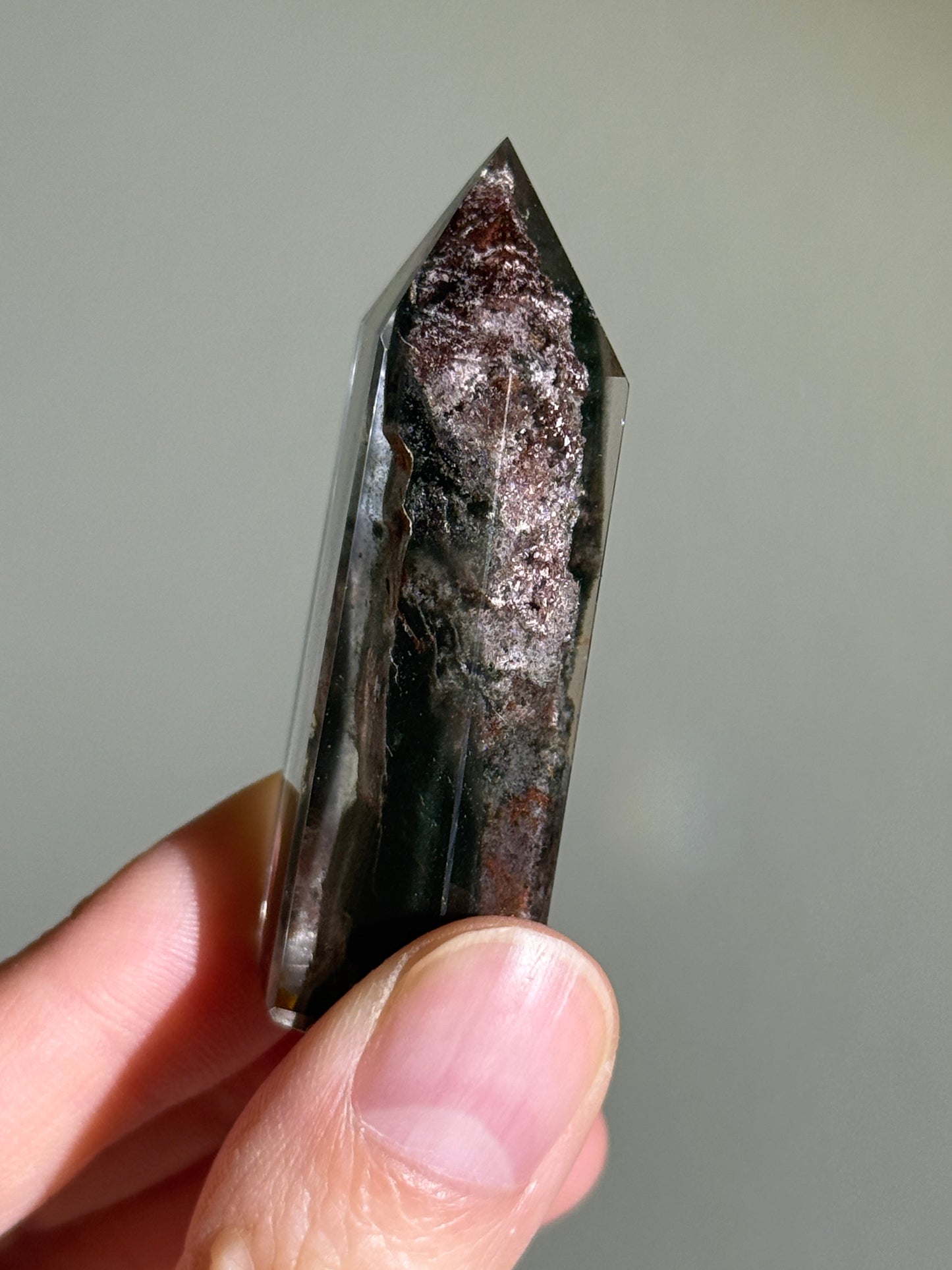 High Quality Water Clear Purple Green Garden Quartz Tower, Zambia