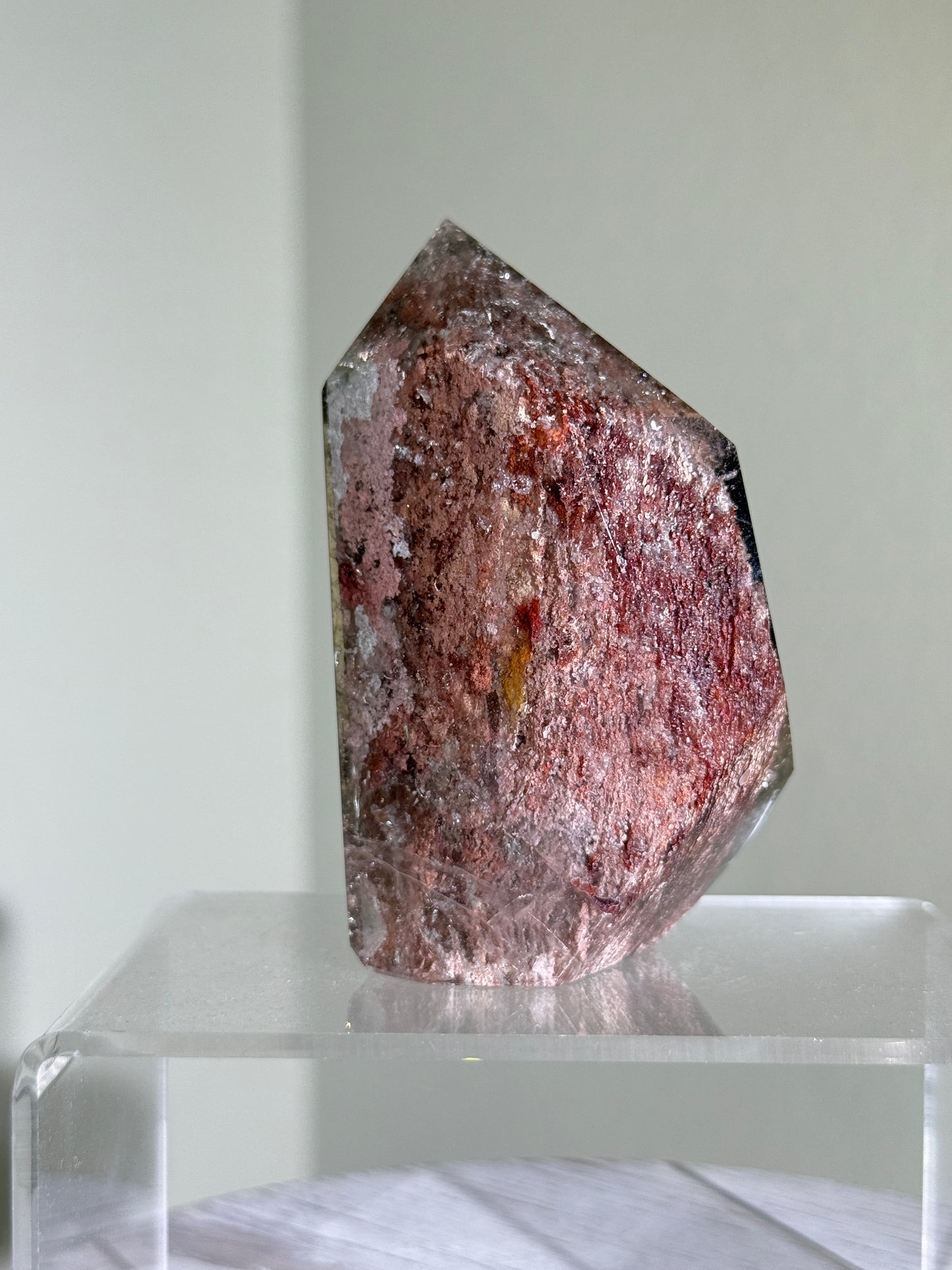 High Quality Large Layered Pink Garden Quartz Tower, Zambia