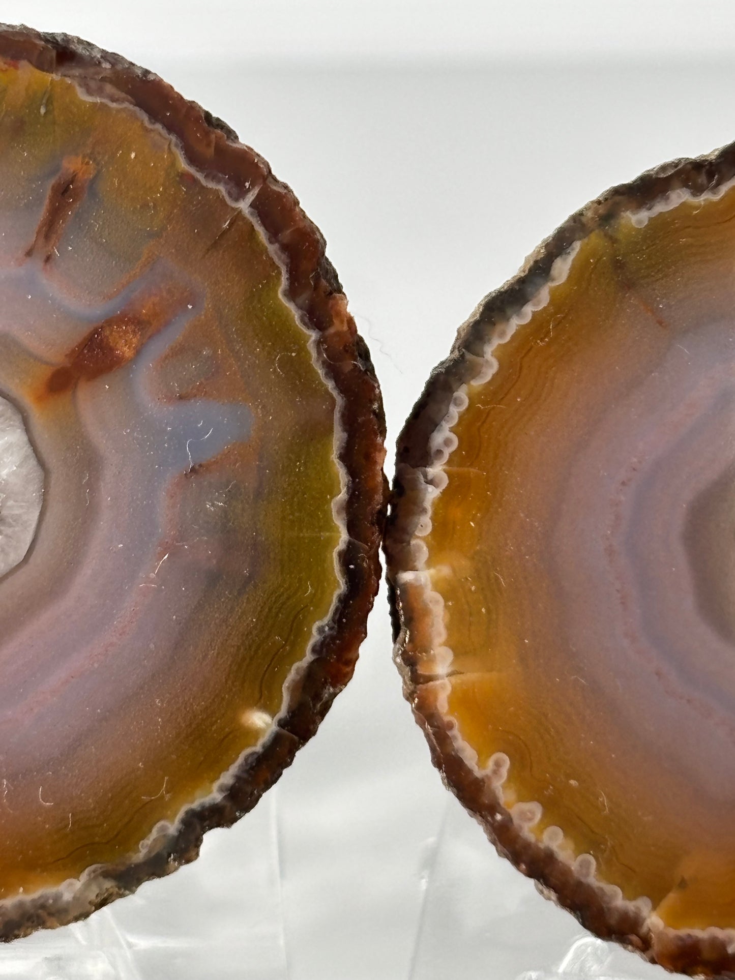 Unique Orange & Pink Zhanguo Agate Pair, China