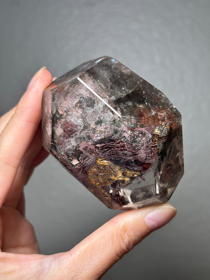 Large Colorful Garden Quartz Freeform With Rainbow, Zambia